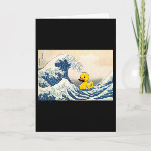 Gummiente Große Welle Süße Ente Enten Männlein Wei Karte