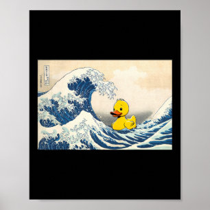 Gummiente Große Welle Süße Ente Enten Männlein Wei Poster
