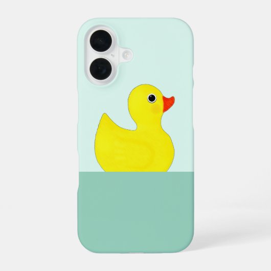Gummiente iPhone 16 Hülle (Rückseite)