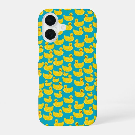 Gummiente iPhone 16 Hülle (Rückseite)