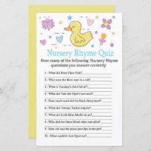 Gummiente Kinderzimmer Rhyme Quiz Kinderduschenspi