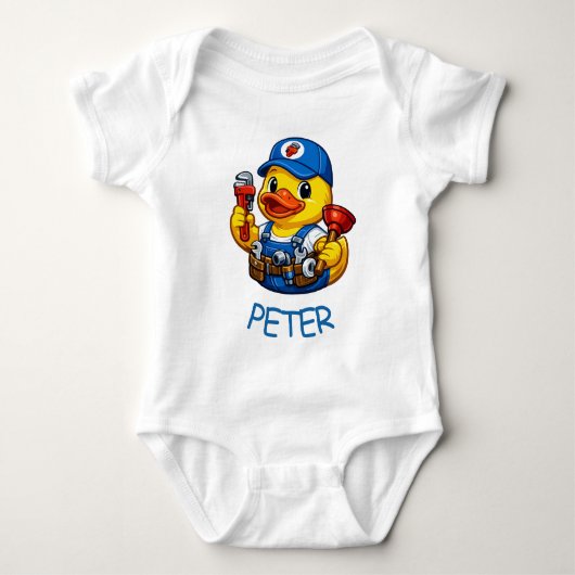 Gummiente Klempner Baby Strampler (Vorderseite)