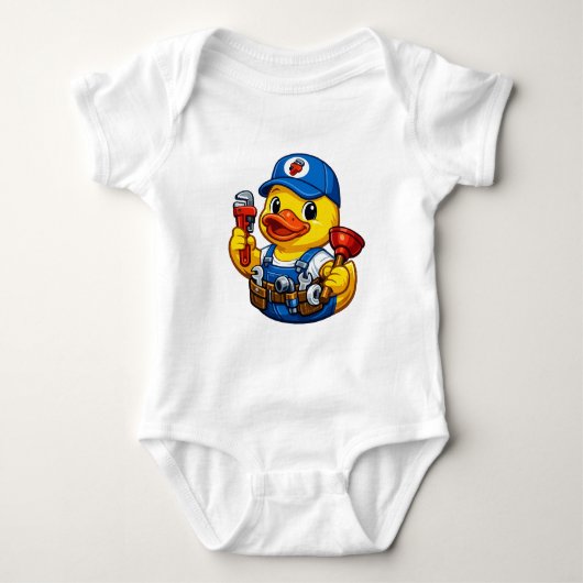 Gummiente Klempner Baby Strampler (Vorderseite)