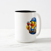 Gummiente Klempner Zweifarbige Tasse (VorderseiteRechts)