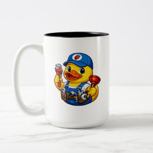 Gummiente Klempner Zweifarbige Tasse