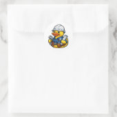 Gummiente Konstrukteur Runder Aufkleber (Tasche)