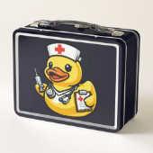 Gummiente Krankenschwester Metall Brotdose (Rückseite)