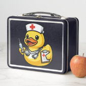 Gummiente Krankenschwester Metall Brotdose (Beispiel)