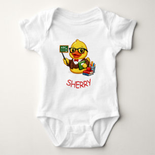 Gummiente Lehrerin Baby Strampler