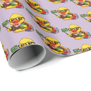 Gummiente Lehrerin Geschenkpapier