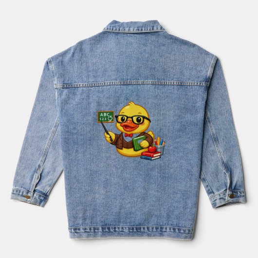 Gummiente Lehrerin Jeansjacke (Rückseite)