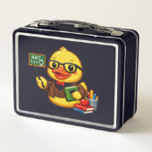 Gummiente Lehrerin Metall Brotdose (Rückseite)