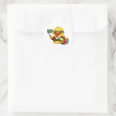Gummiente Lehrerin Runder Aufkleber (Tasche)