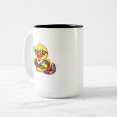 Gummiente Lehrerin Zweifarbige Tasse (Vorderseite Links)