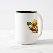 Gummiente Lehrerin Zweifarbige Tasse (VorderseiteRechts)