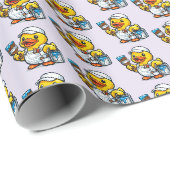 Gummiente Maler Geschenkpapier (Rolleneckpunkt)