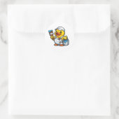 Gummiente Maler Runder Aufkleber (Tasche)