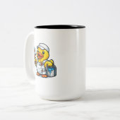 Gummiente Maler Zweifarbige Tasse (Vorderseite Links)