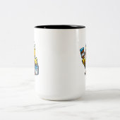 Gummiente Maler Zweifarbige Tasse (Mittel)