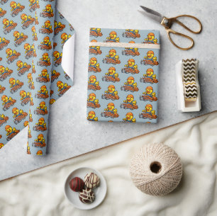 Gummiente Maurer Geschenkpapier