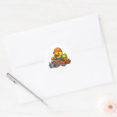 Gummiente Maurer Runder Aufkleber (Umschlag)