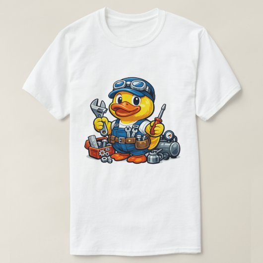 Gummiente Mechaniker T-Shirt (Design vorne)