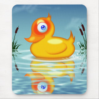 Gummiente mit Blasen Mousepad