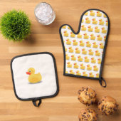 Gummiente Ofenhandschuh & Topflappen-Set (Oben Unten)