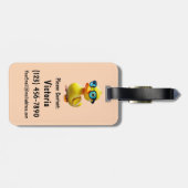 Gummiente Persönlicher Bunter Beutel Rucksack Gepäckanhänger (Rückseite horizontal)