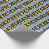 Gummiente Polizeibeamter Geschenkpapier (Ecke)