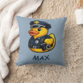 Gummiente Polizeibeamter Kissen (Decke)