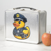 Gummiente Polizeibeamter Metall Brotdose (Beispiel)