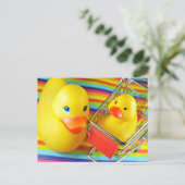 Gummiente Postkarte (Stehend Vorderseite)