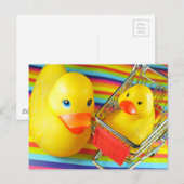 Gummiente Postkarte (Vorne/Hinten)