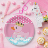 Gummiente (rosa) Geburtstagspartikelplatte Pappteller (Party)