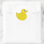 Gummiente Runder Aufkleber (Tasche)