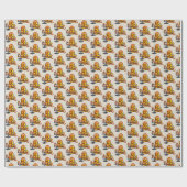 Gummiente Straßenarbeiter Geschenkpapier (Flach)