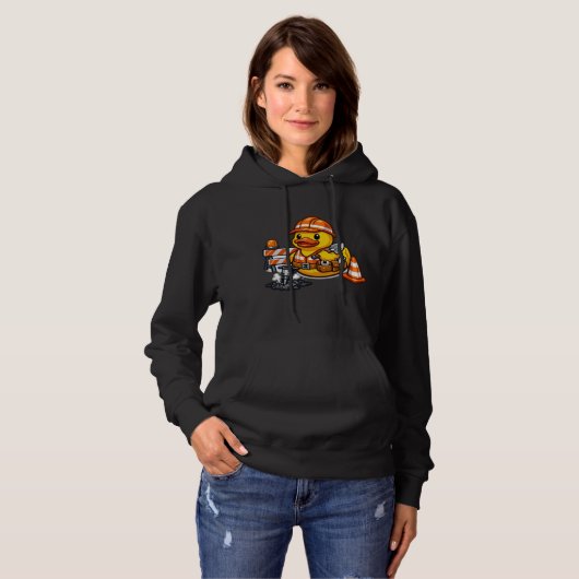 Gummiente Straßenarbeiter Hoodie (Vorne ganz)