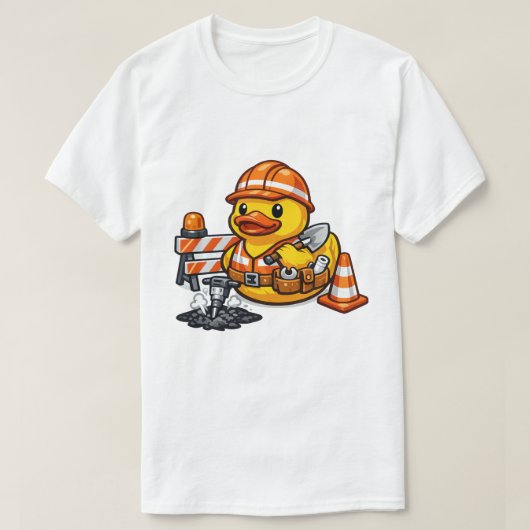 Gummiente Straßenarbeiter T-Shirt (Design vorne)