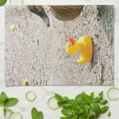 Gummiente und Mutter-Ente Küchentuch (Gefaltet)