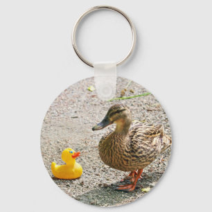 Gummiente und Mutter-Ente Schlüsselanhänger