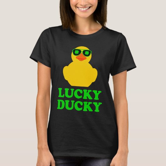 Gummiente Vierblatt-C-Sonnenbrille St. Patrick's D T-Shirt (Vorderseite)