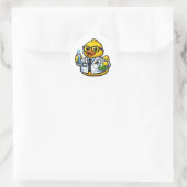 Gummiente Wissenschaftler Runder Aufkleber (Tasche)