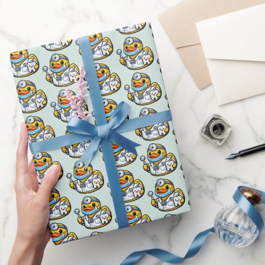Gummiente Zahnarzt Geschenkpapier (Schenken)