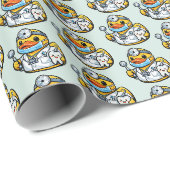 Gummiente Zahnarzt Geschenkpapier (Rolleneckpunkt)