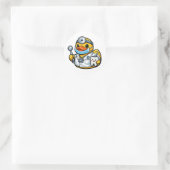 Gummiente Zahnarzt Runder Aufkleber (Tasche)