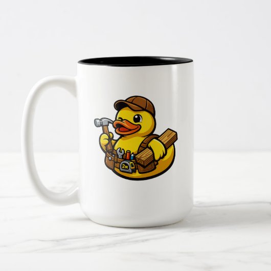 Gummiente Zimmermann Zweifarbige Tasse (Links)