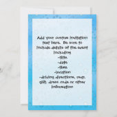 Gummienten-Blau sprudelt personalisierte Kinder Einladung (Rückseite)