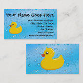 Gummienten-Blau sprudelt personalisierte Kinder Visitenkarte (Vorne/Hinten)