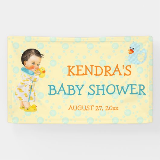 Gummienten-Ducky Blasen-Geschlechts-neutrales Gelb Banner (Horizontal)